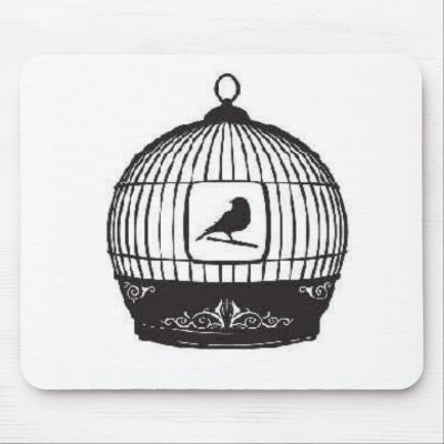 Bird Cage Mouse Pad by lissymae