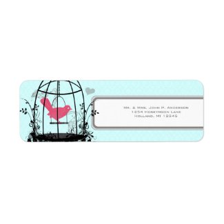 Bird Cage Musical Notes and Heart label