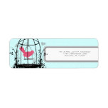 Bird Cage Musical Notes and Heart Custom Return Address Label