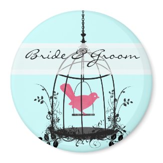 Bird Cage Wedding Stickers or Customize magnet