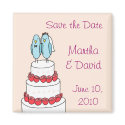 Bird Cake Pink Magnet