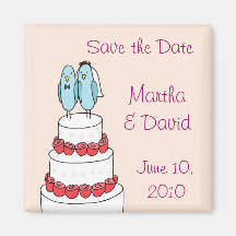 Bird Cake Pink Magnet