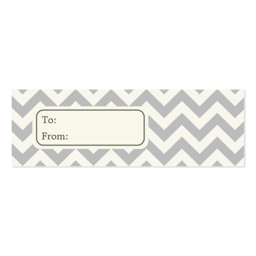 Bird Chevron Gift Tags, Profile Cards (grey) Business Cards (back side)
