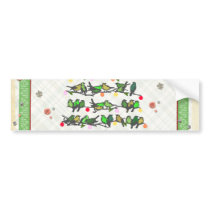 Bird Christmas Tree Bumper Stickers