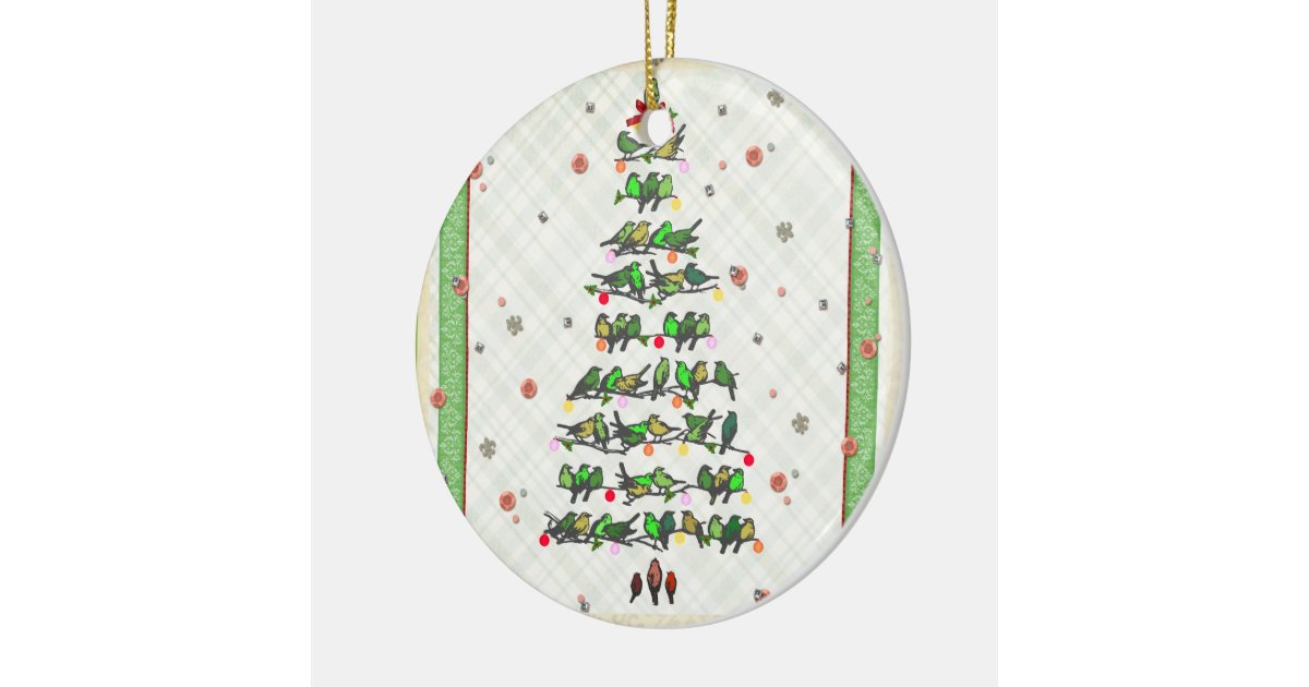bird christmas tree ceramic ornament zazzle bird christmas tree ceramic ornament zazzle