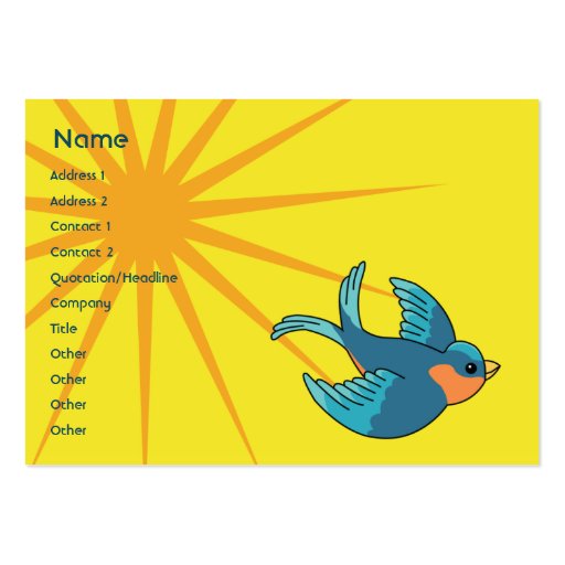 Bird - Chubby Business Card Templates