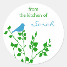 Bird Custom Name Stickers