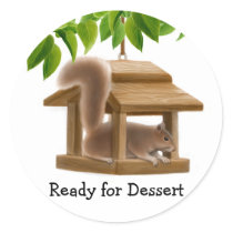 Bird Feeder Squirrel Sticker