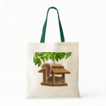 Bird Feeder Squirrel Tote Bag