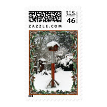 BIRD FEEDERS & SNOW by SHARON SHARPE postage