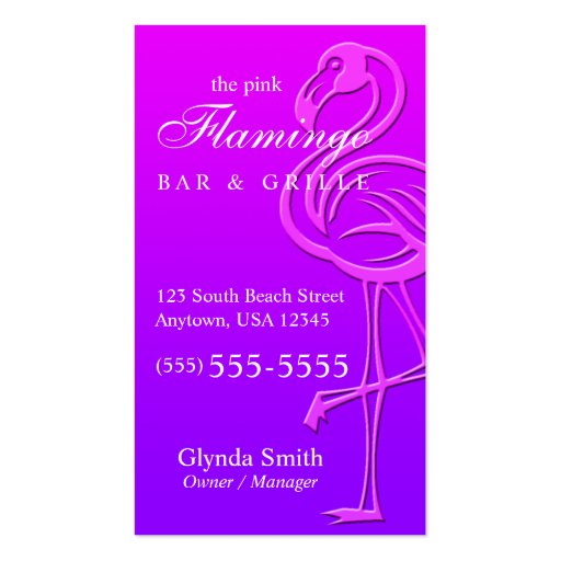 Bird / Flamingo Business Card (front side)