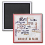 Bird Flu Awareness Words On Feather On A Magnet