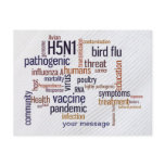 Bird Flu Awareness Words On Feather Postcard