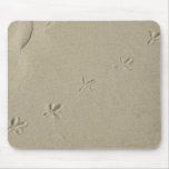Bird footprints in sand mouse pad