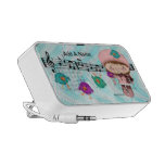 Bird Girl Cute Doodle Notebook Speakers