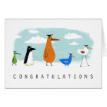 Bird Grads Congratulations Greeting Cards