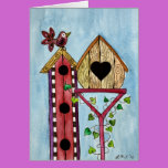 Bird House Greeting Card cards