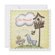 Bird House Moving Announcement invitation