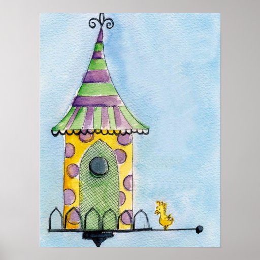 bird house wall art Zazzle