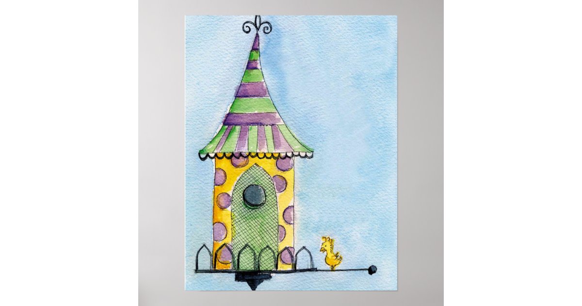 bird house wall art Zazzle