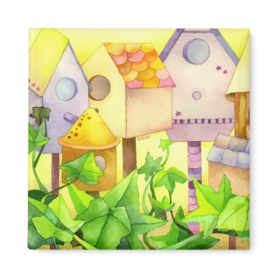 Bird Houses Refrigerator Magnets by daphne1024