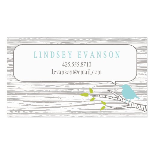 Bird in a Birch Tree Calling Card Business Card Templates (front side)