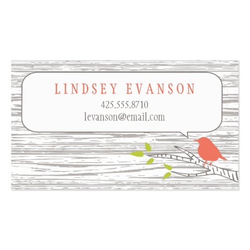 Bird in a Birch Tree Calling Card Business Cards
