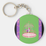 bird in a cage keychains