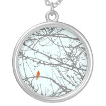 bird in a maple custom necklace