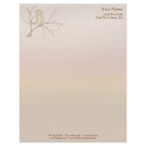 Bird in a Tree Letterhead {Rainbow, Pg 1}
