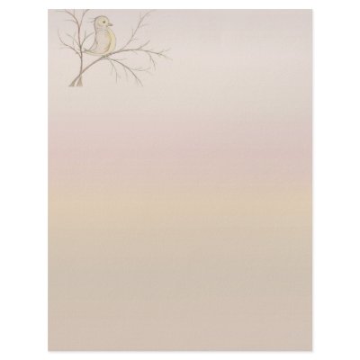 Bird in a Tree Letterhead {Rainbow, Pg 2} by jmarkafghans