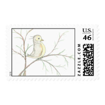 Bird in a Tree Postage Stamp