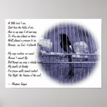 Bird in Cage with Poem Poster