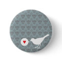 Bird in Love button badge