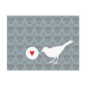 Bird in Love postcard