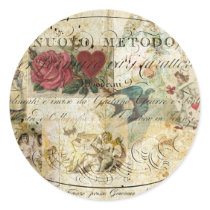 Bird in the Hand Round Stickers