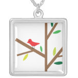 Bird in Tree Pendant Necklace