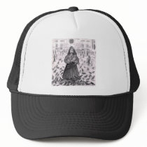 Bird Lady Fun with the Pigeons Mesh Hat