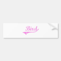 Bird Last Name Classic Style Bumper Sticker