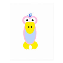 bird light pink & blue postcards