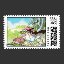 Bird lizard chimera postage stamps stamps