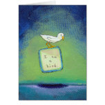 Bird lover art fun unique painting about identity card