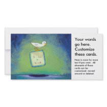 Bird lover art fun unique painting about identity picture card
