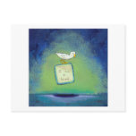 Bird lover art fun unique painting about identity postcards