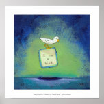 Bird lover art fun unique painting about identity print