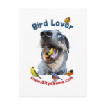 Bird Lover Dog Postcard