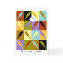 Bird lovers for Obama cards