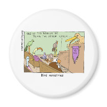 Bird Ministries Funny Religion Cartoon Gifts Tees magnets