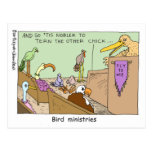 Bird Ministries Funny Religion Cartoon Gifts Tees postcards