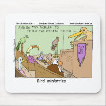 Bird Ministries Funny Tees Mugs Cards & Gifts mousepads
